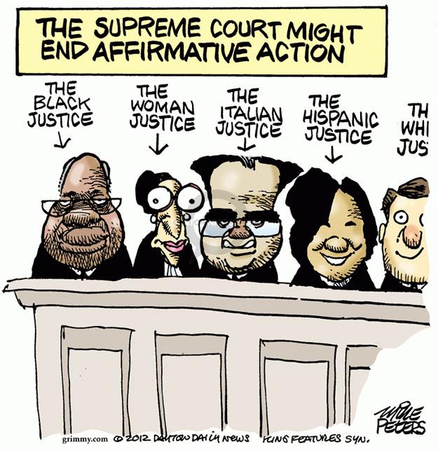 Mike Peters' Editorial Cartoons - Affirmative Action Editorial Cartoons