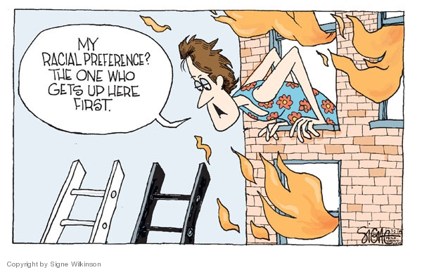 Signe Wilkinson's Editorial Cartoons - Affirmative Action Editorial