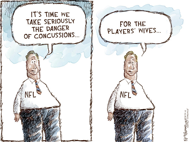 NFL.  its time we take seriously the danger of concussions ... for the players wives.