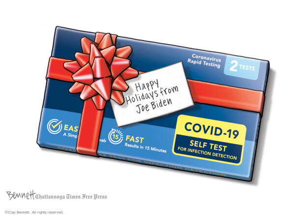 Coronavirus Rapid Testing. 2 tests. Happy Holidays from Joe Biden. Covid-19 self test for infection detection. Easy. Fast.
