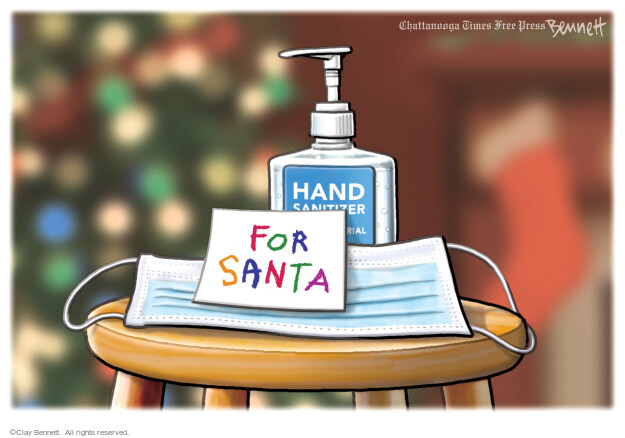 Hand sanitizer. For Santa.
