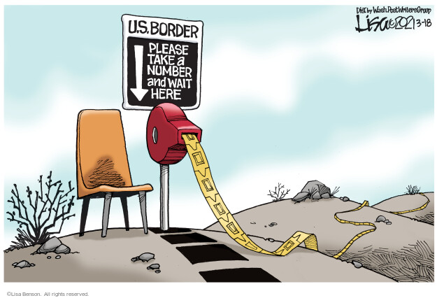 U.S. border. Please take a number and wait here.
