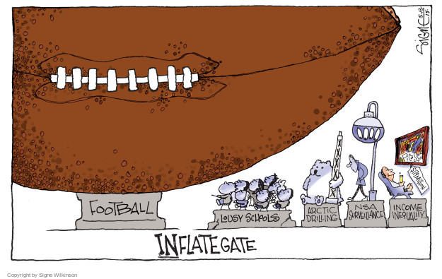 Football. Lousy schools. Arctic drilling. NSA surveillance. Income inequality. Picasso. $179 million. Inflategate.