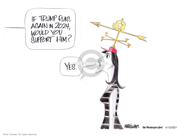 If Trump runs again in 2024, would you support him? Yes.
